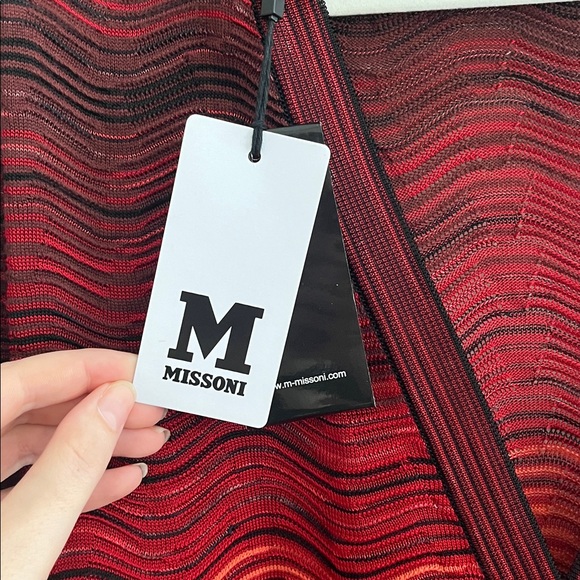 Missoni Wavy Knit Cardigan Sweater Red NWT M Textured Luxury Quality V Neck - Picture 4 of 8